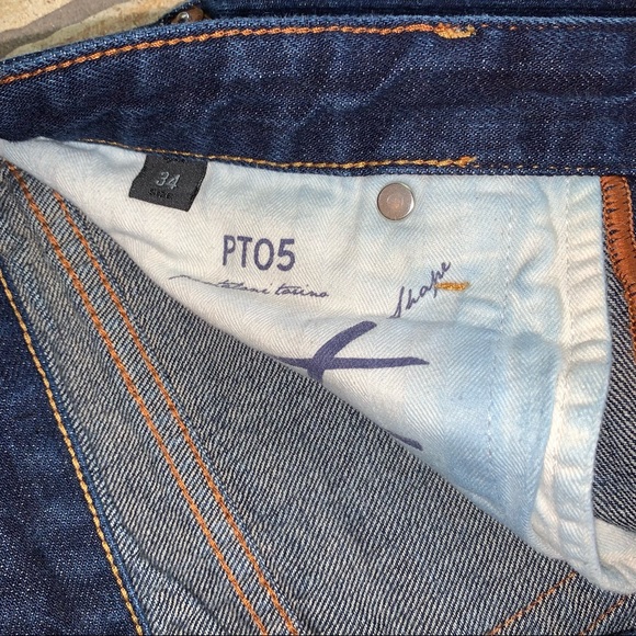 COPY - PT05 Dark Wash Button Front Denim Jeans size 32 x 28 - Picture 8 of 10